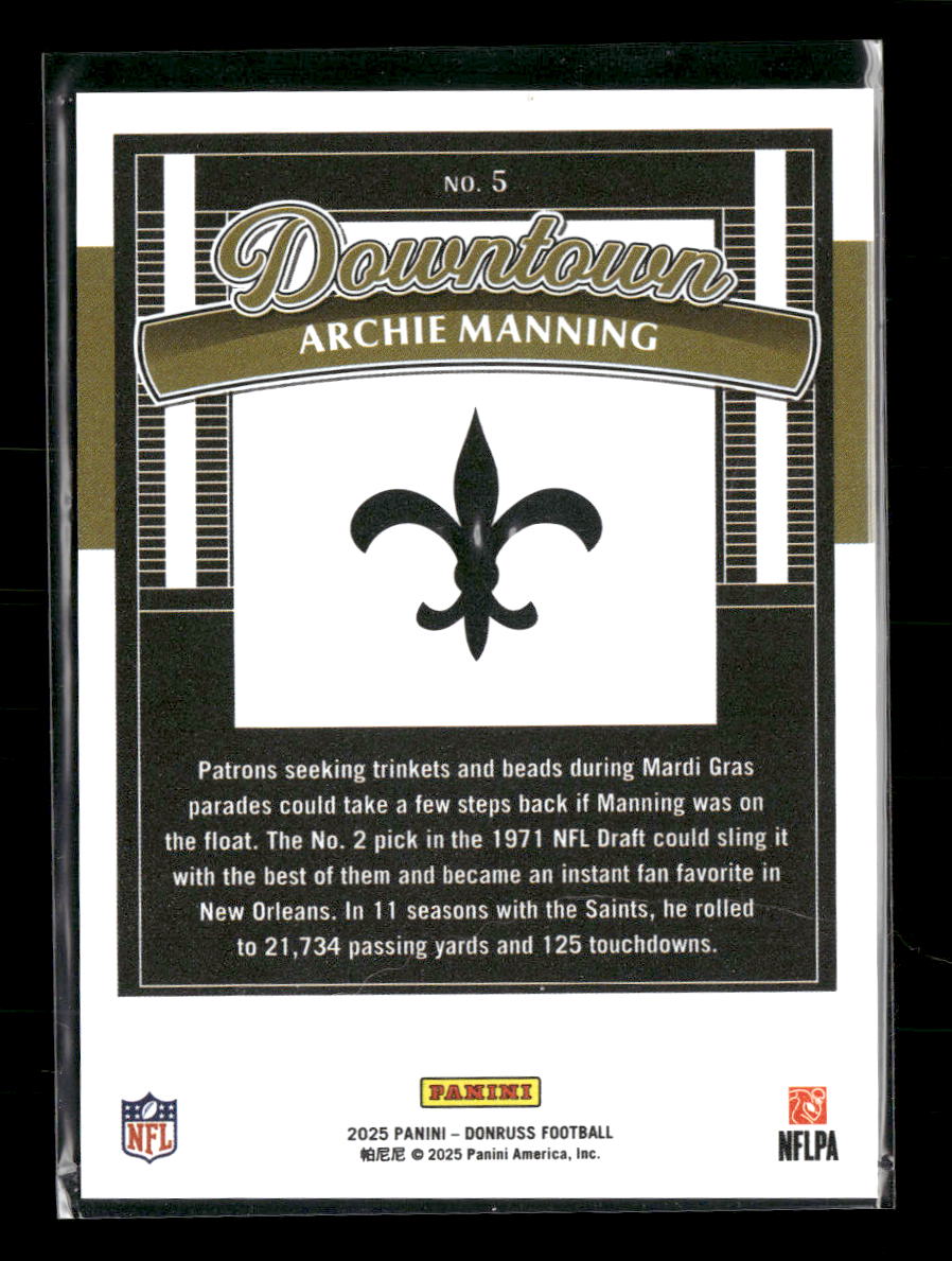 2025 Donruss Downtown! Archie Manning #5