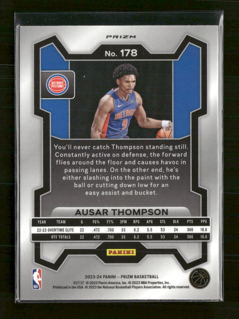 2023-24 Panini Prizm Prizms Silver Ausar Thompson Rookie #178