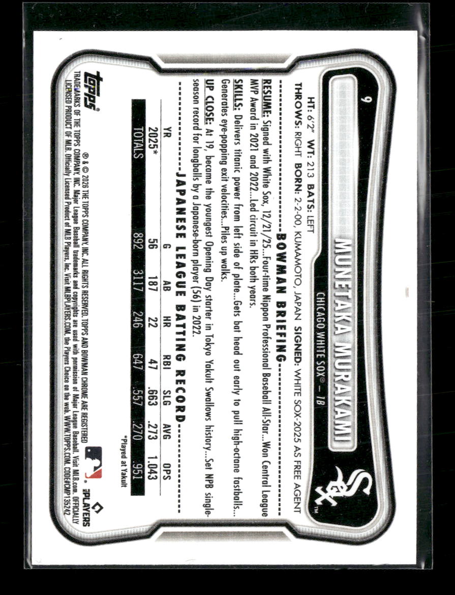 2026 Bowman Munetaka Murakami Rookie #9