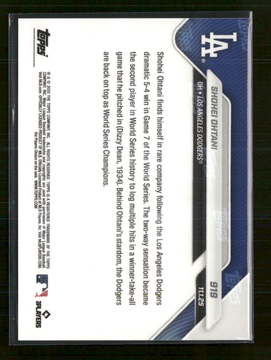 2025 Topps Now Shohei Ohtani #919