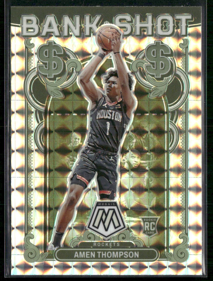 2023-24 Panini Mosaic #6 Amen Thompson Bank Shot Mosaic Prizm