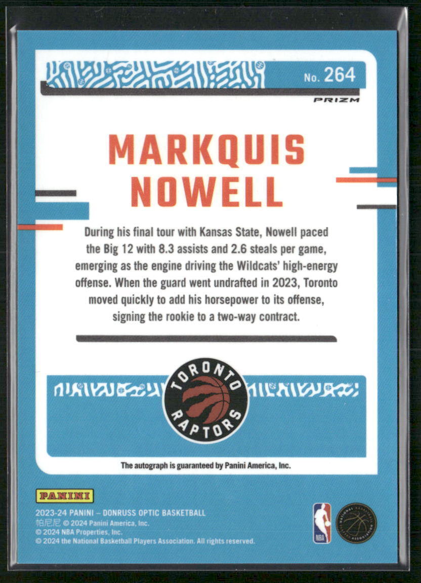 2023-24 Donruss Optic Markquis Nowell Choice Auto
