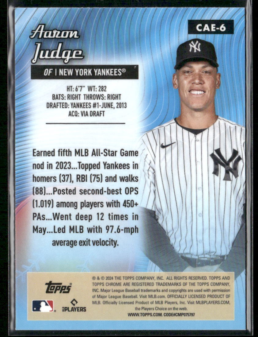 2024 Topps Chrome #CAE-6 Aaron Judge Chrome All-Etch