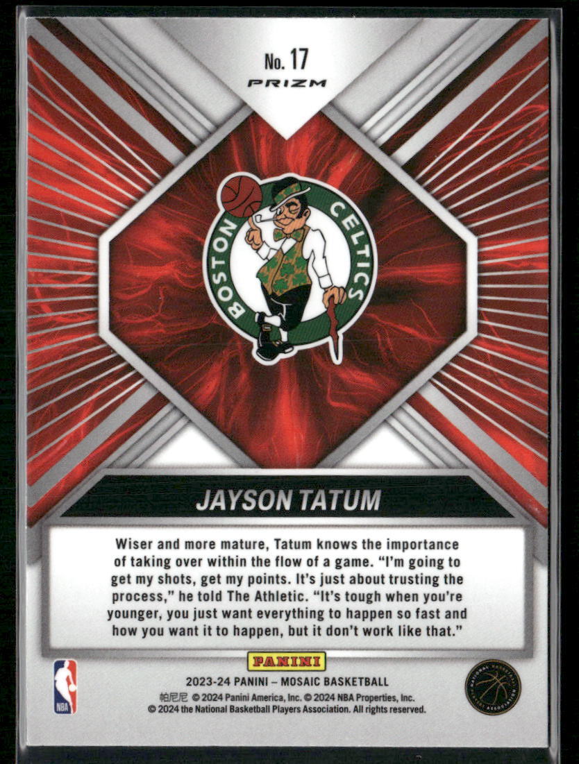 2023-24 Panini Mosaic #17 Jayson Tatum Overdrive