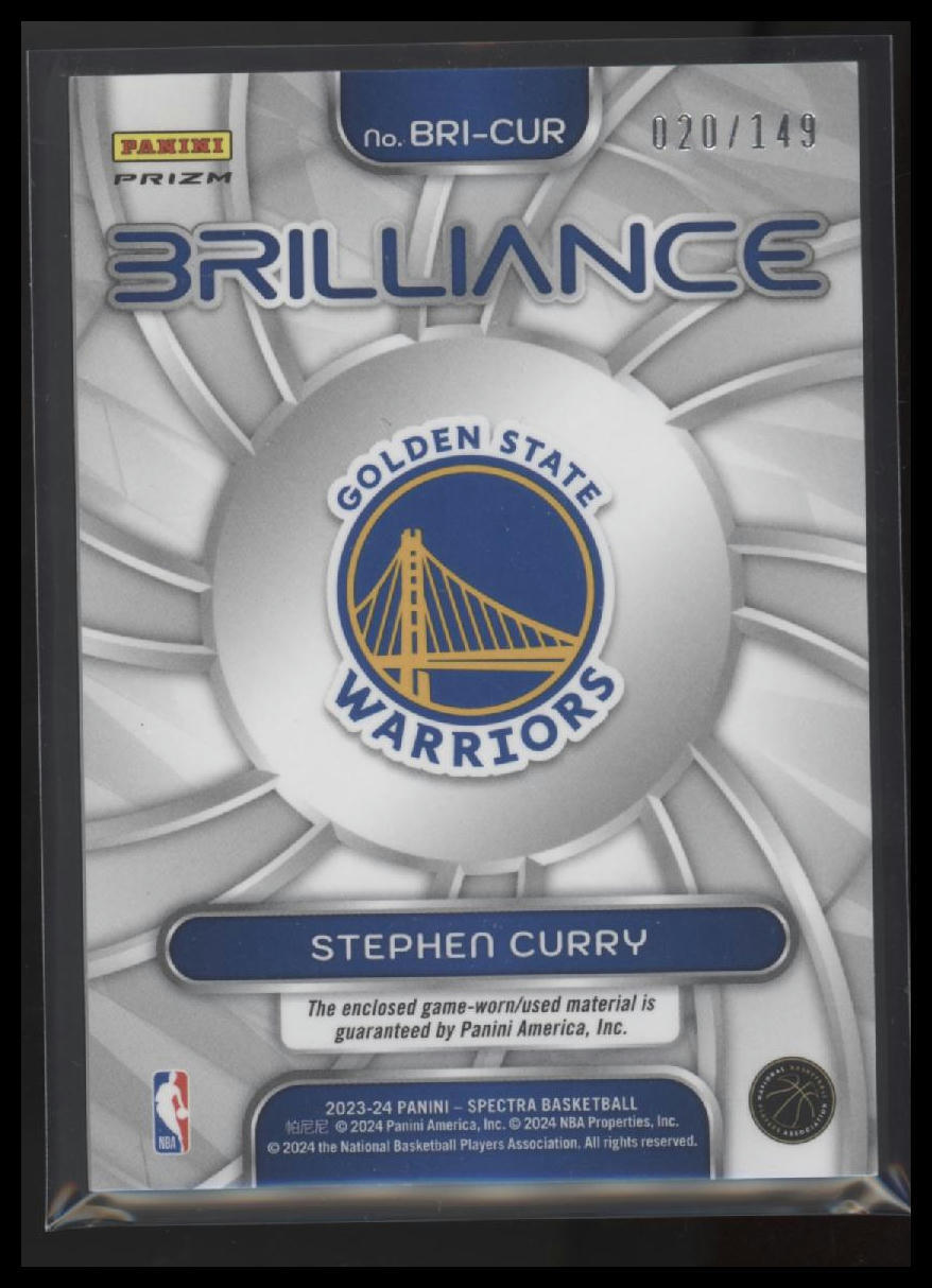 2023-24 Panini Spectra #BRI-CUR Stephen Curry Brilliance #/149