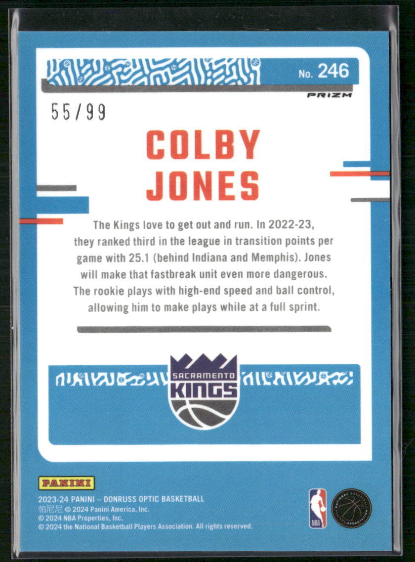 2023-24 Donruss Optic #246 Colby Jones Red #/99
