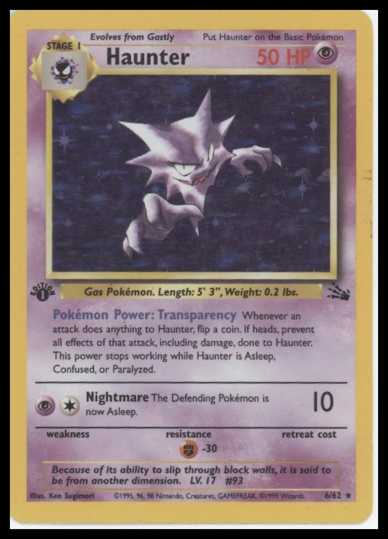 Haunter (6) Fossil #06/62 - 1st Edition