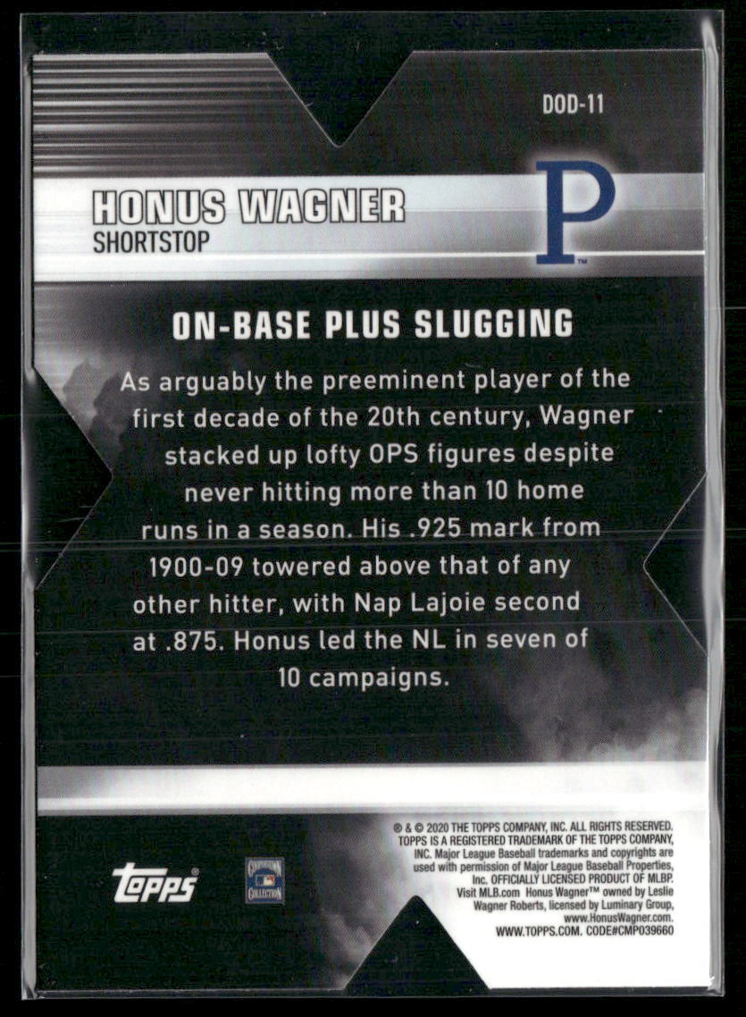 2020 Topps Chrome #DOD-11 Honus Wagner Decade of Dominance Die Cut