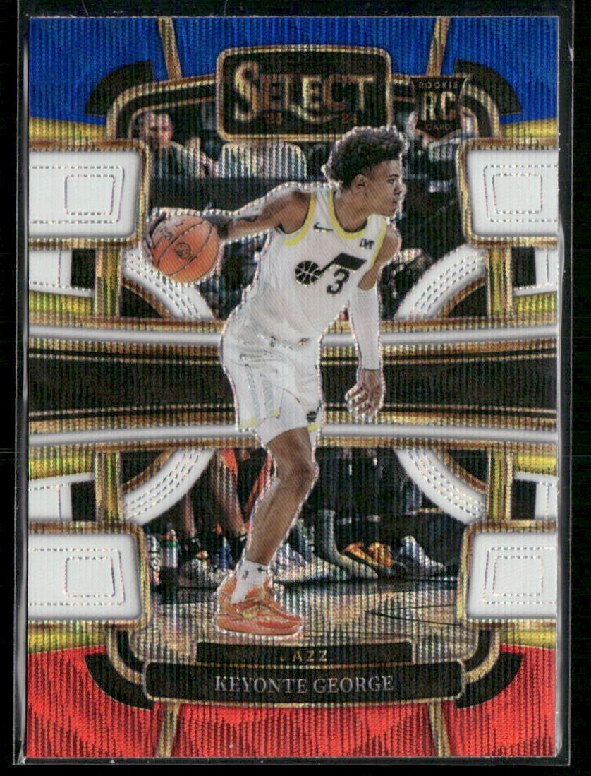 2023-24 Panini Select #75 Keyonte George Tri-Color Prizms