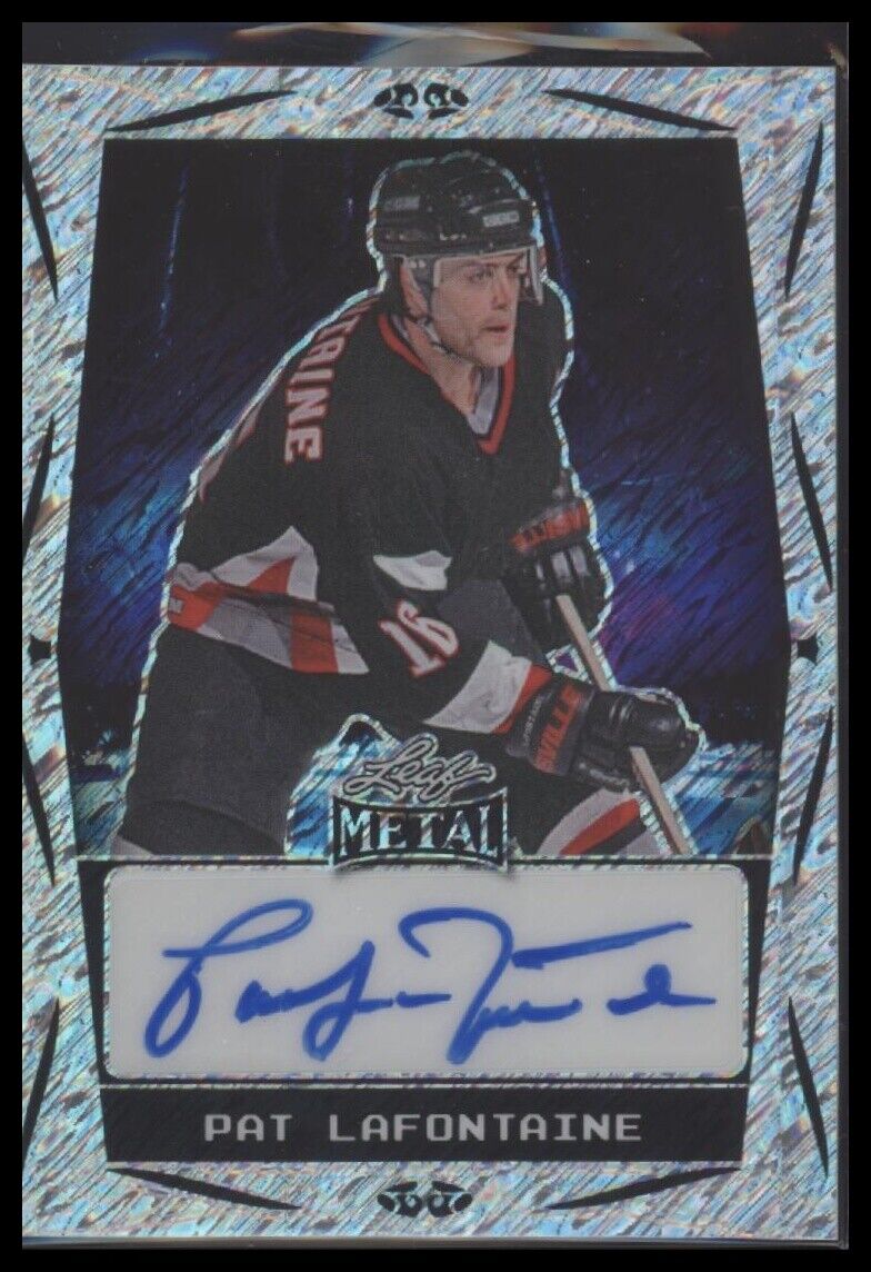 2024 Leaf Hockey Legends - Base Autographs Crystal Silver Pat LaFontaine #/10