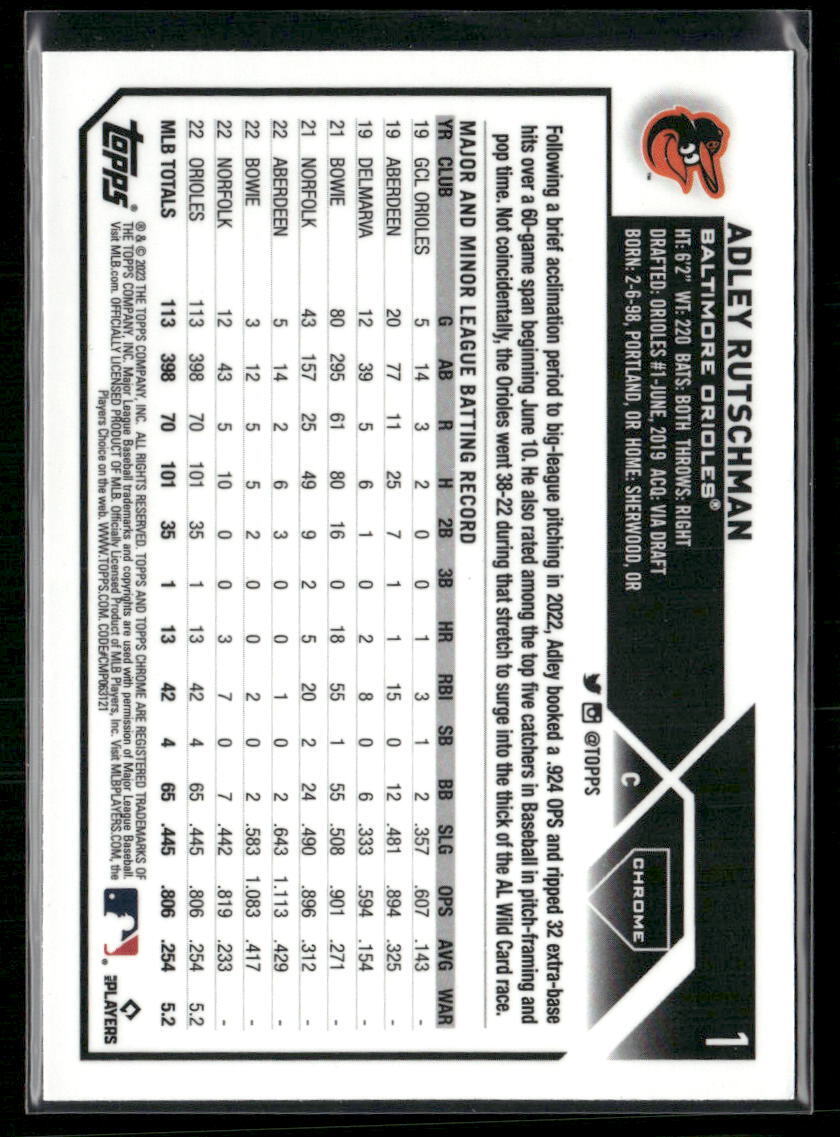 2023 Topps Chrome Sapphire Edition #250 Adley Rutschman