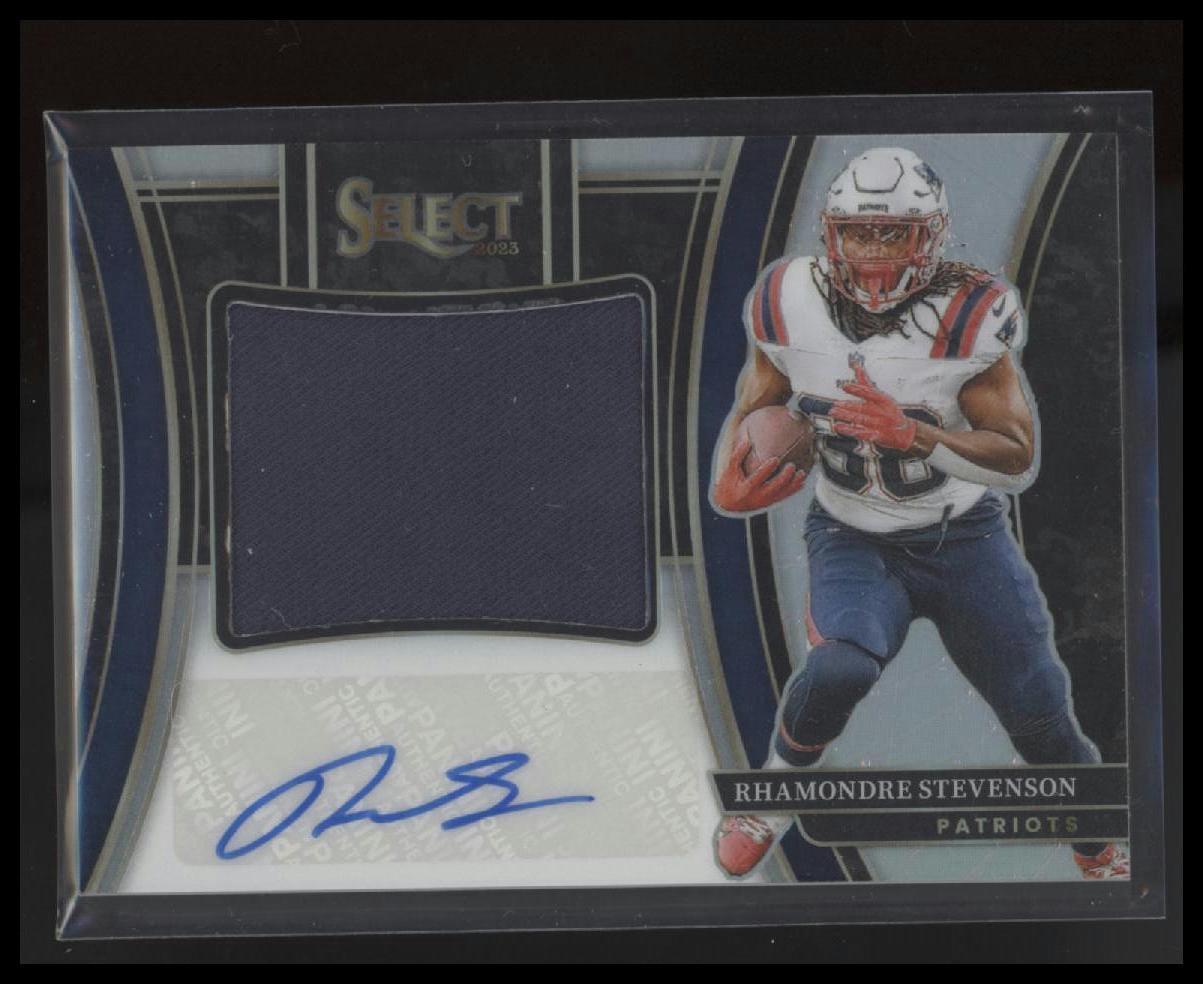 2023 Rhamondre Stevenson Jumbo Signature Swatches Prizm #/99