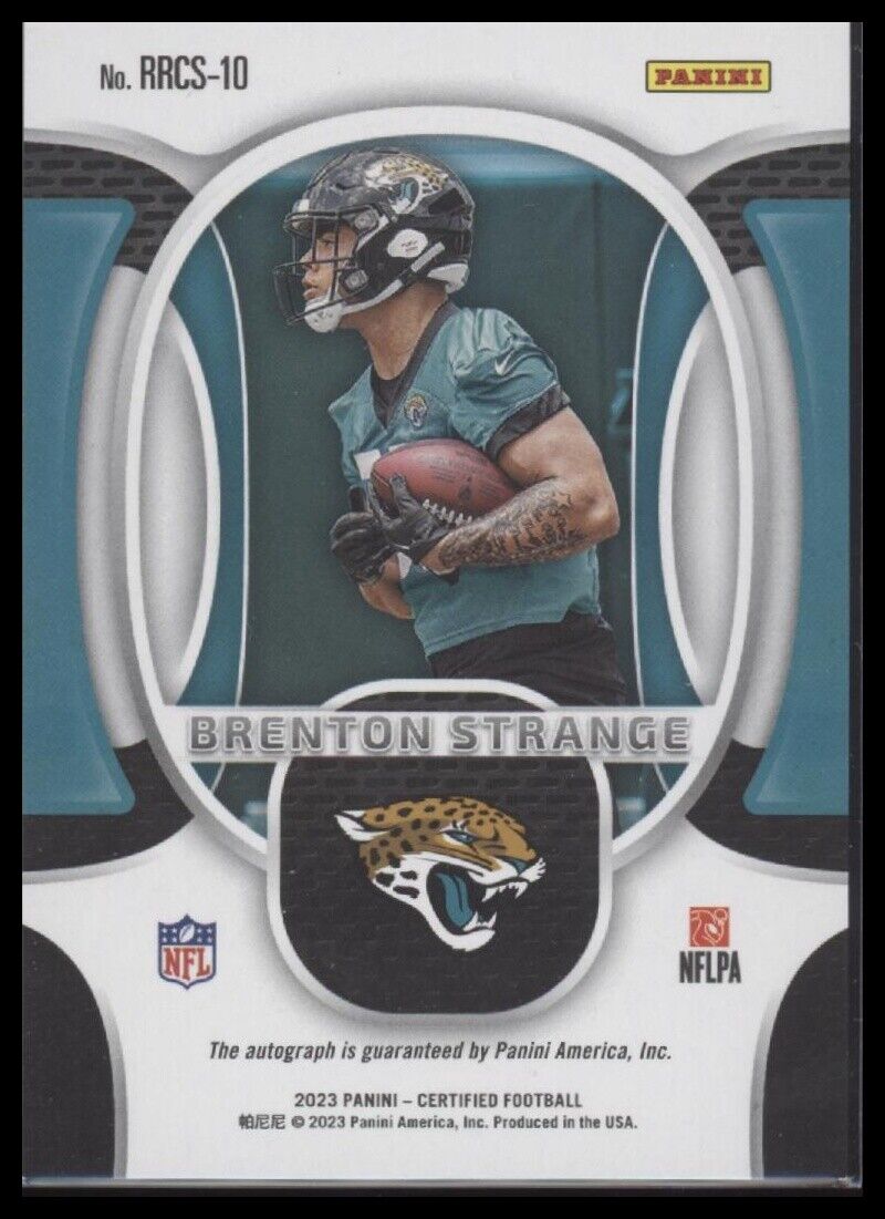 Panini Certified #RRCS-10 Brenton Strange Rookie Roll Call Signatures Teal #/50