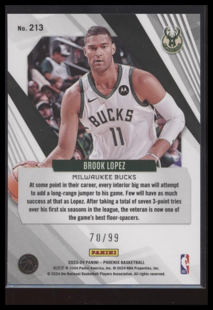 2023-24 Panini Phoenix #213 Brook Lopez Orange #/99