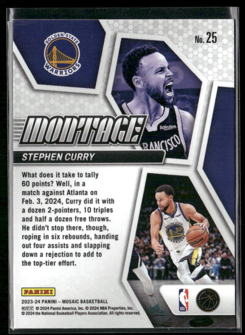 2023-24 Panini Mosaic #25 Stephen Curry Montage
