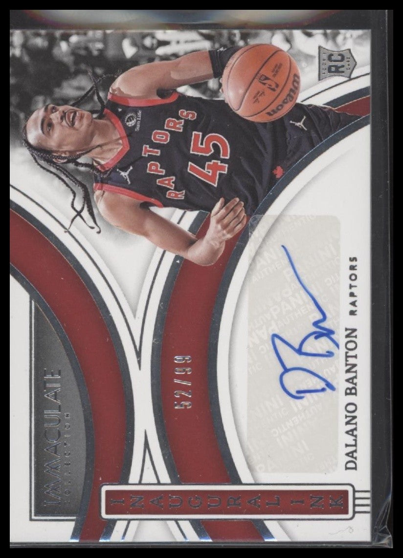 Dalano Banton 2021-22 Panini Immaculate Collection #ICN-DBT Inaugural Ink #/99