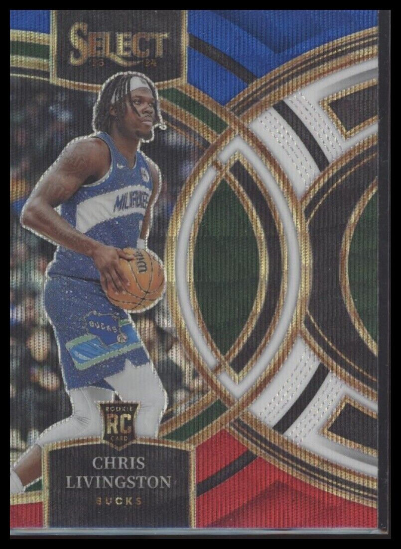 2023-24 Panini Select #107 Chris Livingston Red White & Blue
