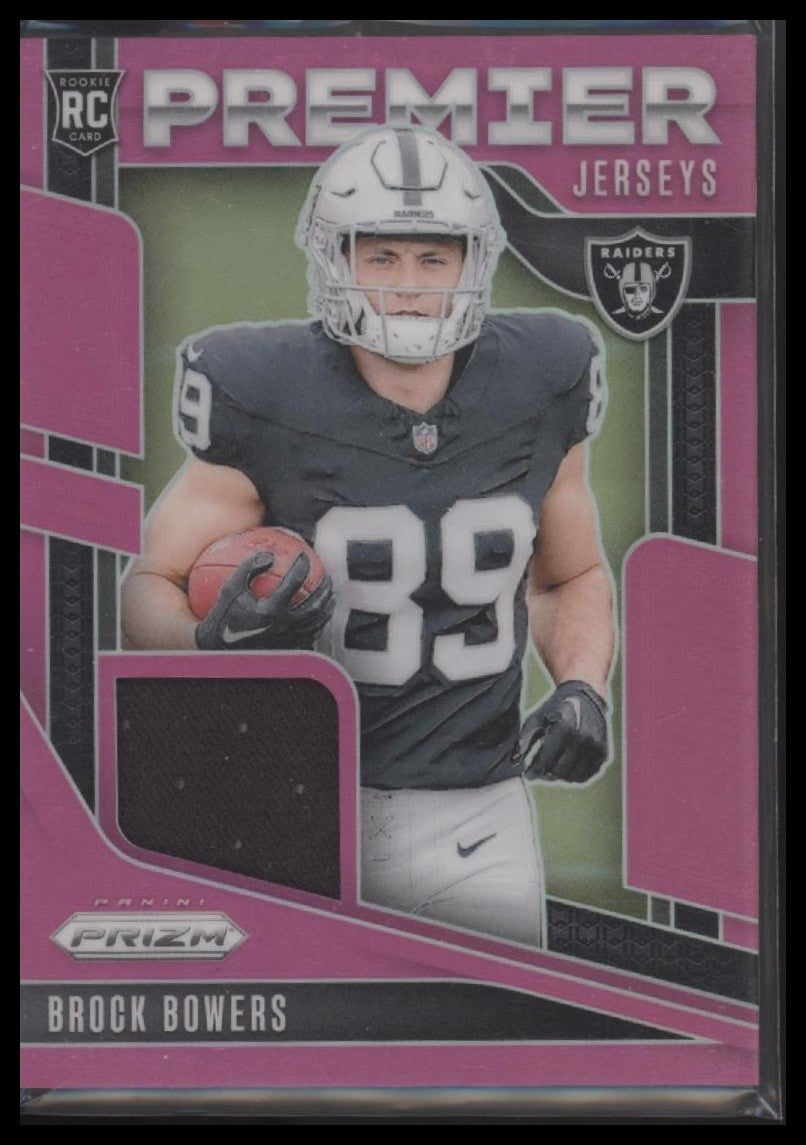 Brock Bowers 2024 Panini Prizm #PJ-BBS Premier Jerseys Pink