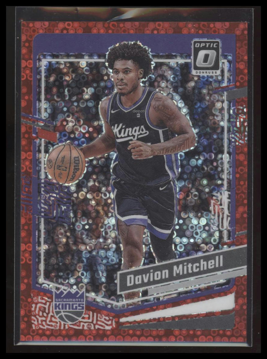 2023-24 Donruss Optic #20 Davion Mitchell Red Glitter #/75