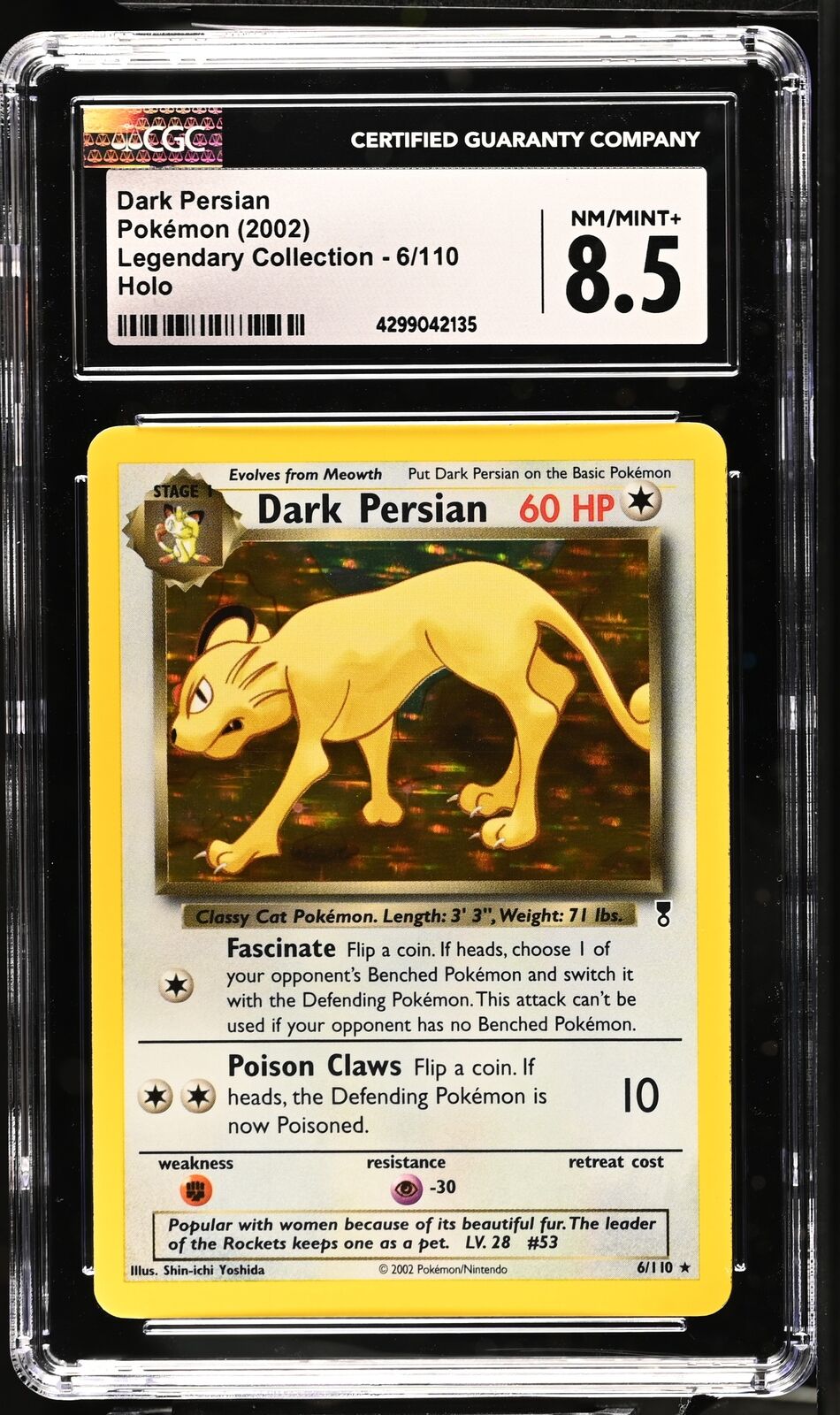 2002 Legendary Collection #6/110 Dark Persian CGC 8.5