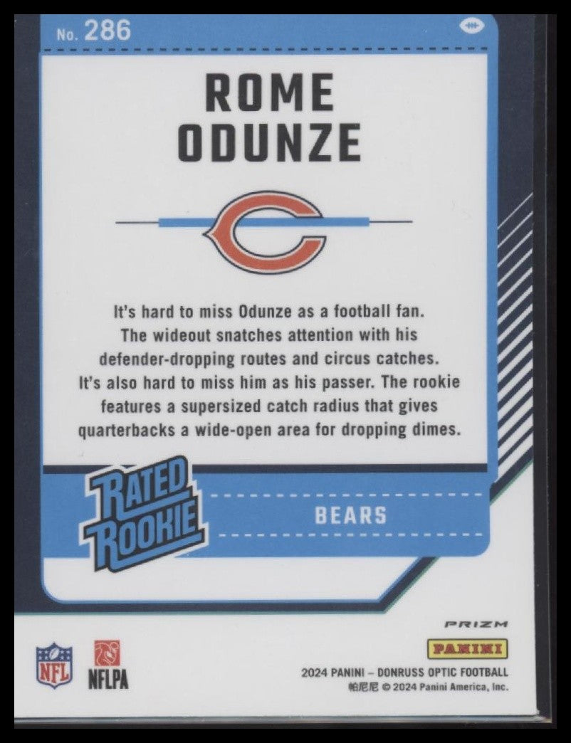 Rome Odunze 2024 Donruss Optic #286