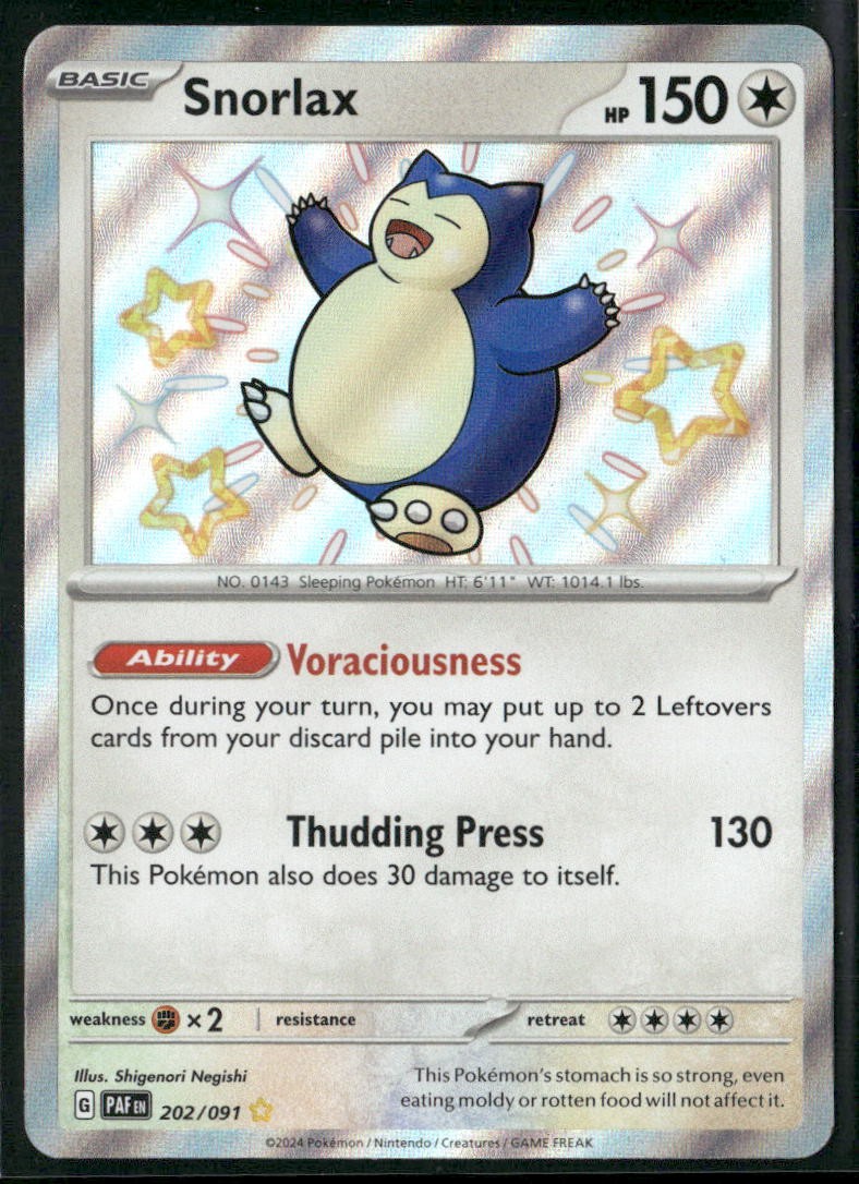 Snorlax SV: Paldean Fates #202/091