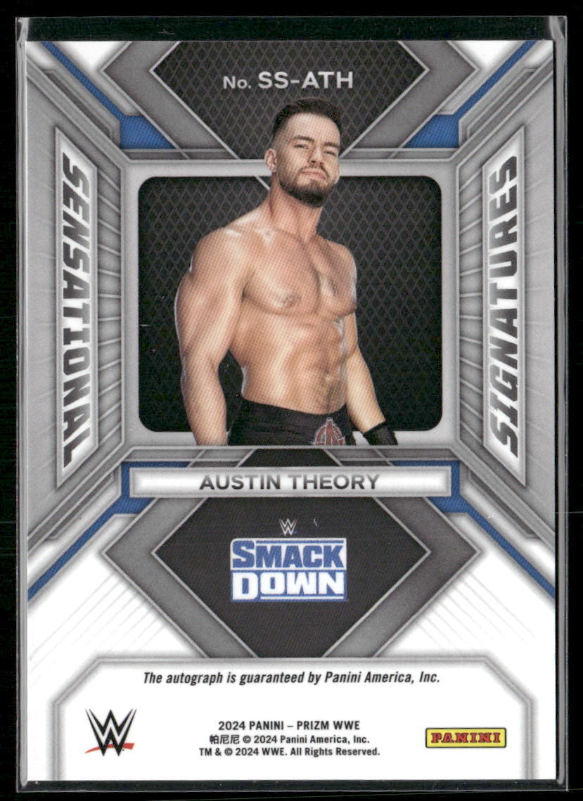 2024 Panini Prizm WWE #SS-ATH Austin Theory Sensational Signatures