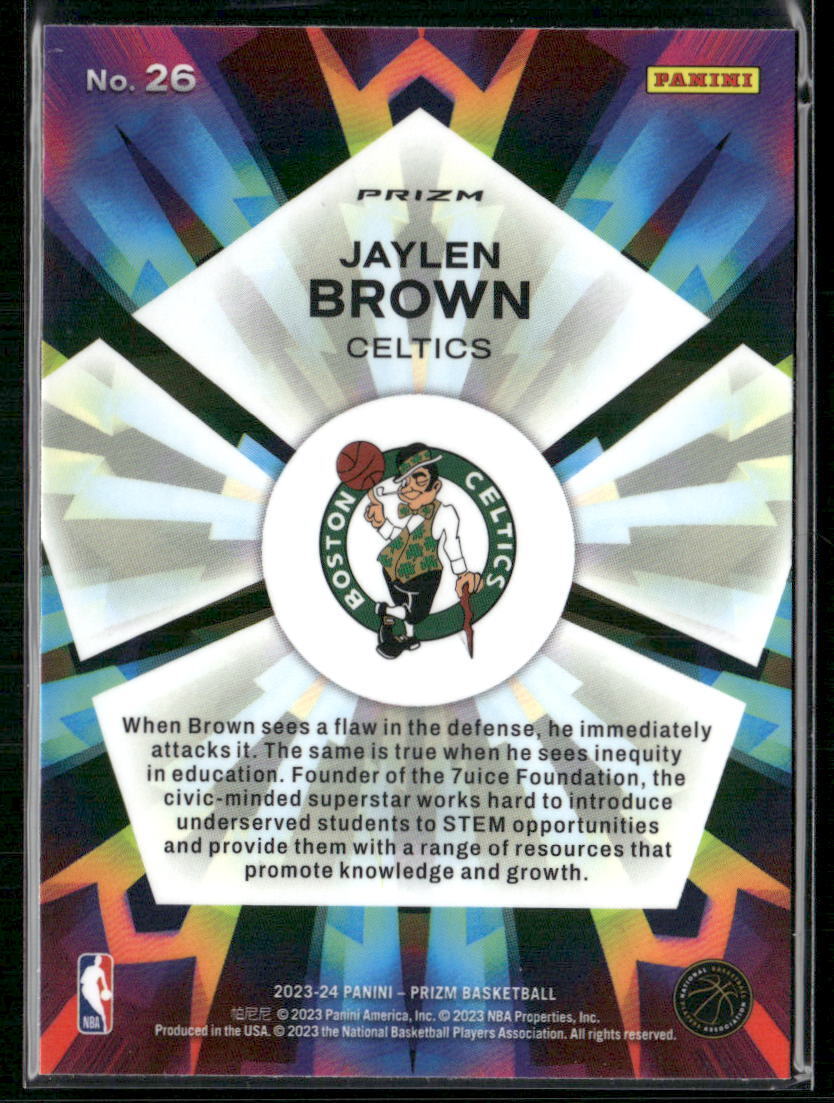 2023-24 Panini Prizm #26 Jaylen Brown Kaleidoscopic