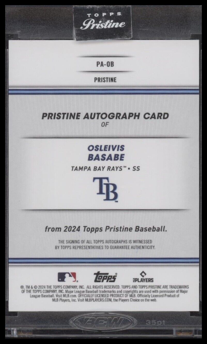 2024 Topps Pristine #239 Osleivis Basabe Green Refractors #/150