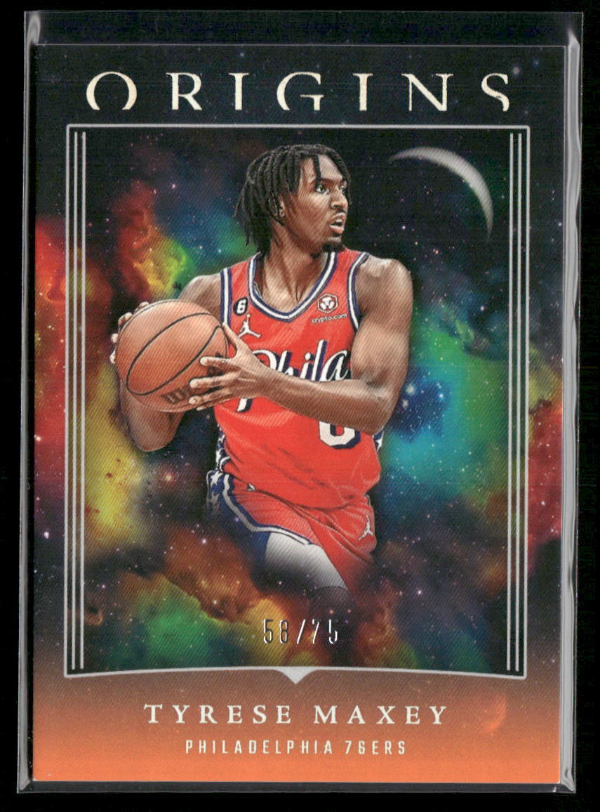2023-24 Panini Origins #9 Tyrese Maxey Orange #/75