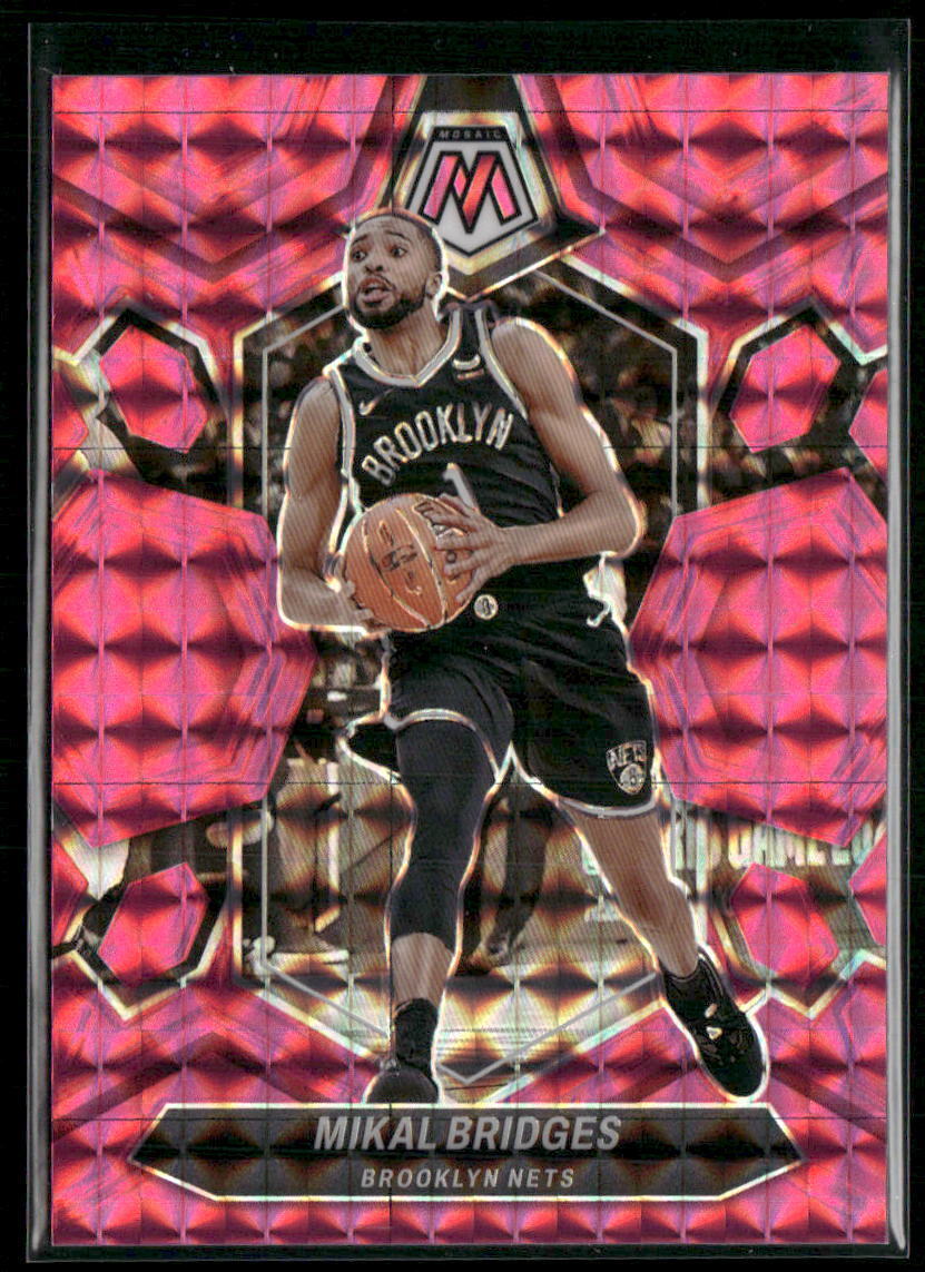 2023-24 Panini Mosaic #156 Mikal Bridges Pink #/149