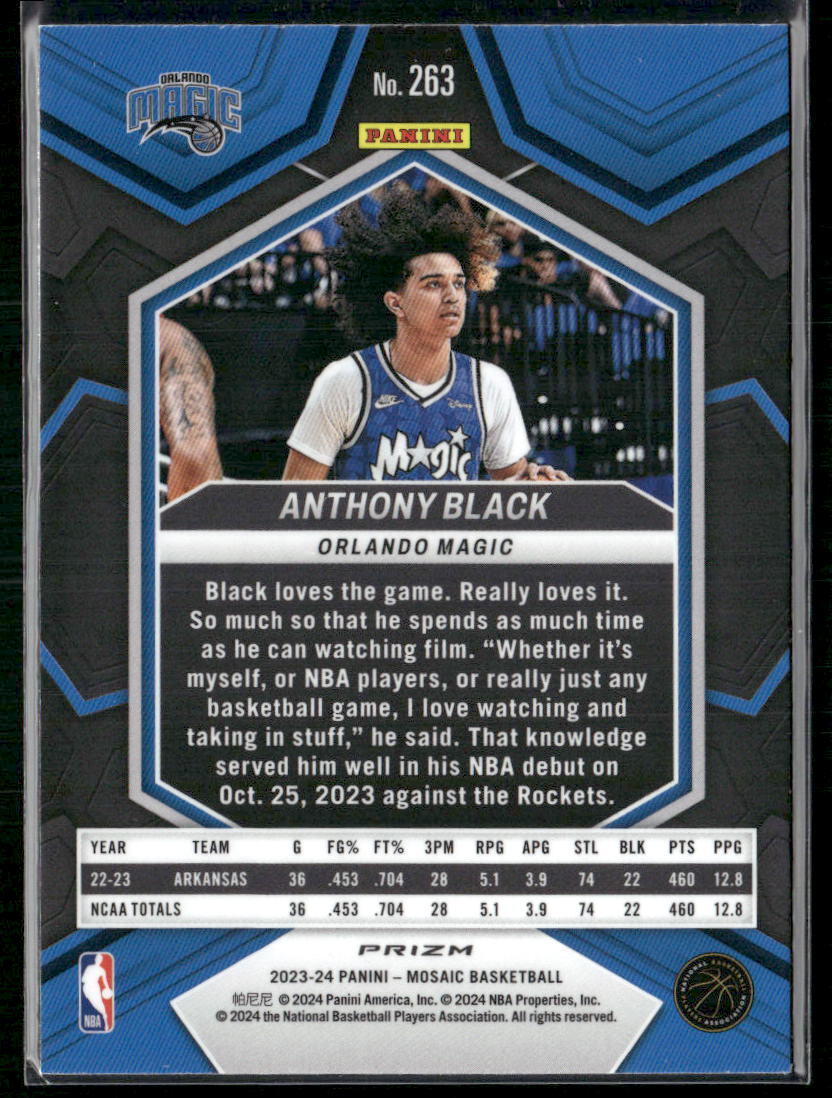 2023-24 Panini Mosaic #263 Anthony Black Mosaic