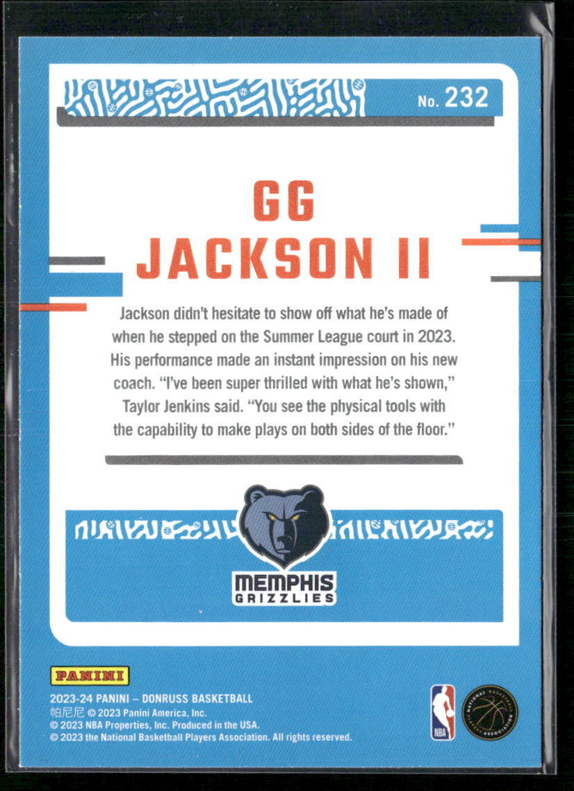 2023-24 Donruss #232 GG Jackson II Choice
