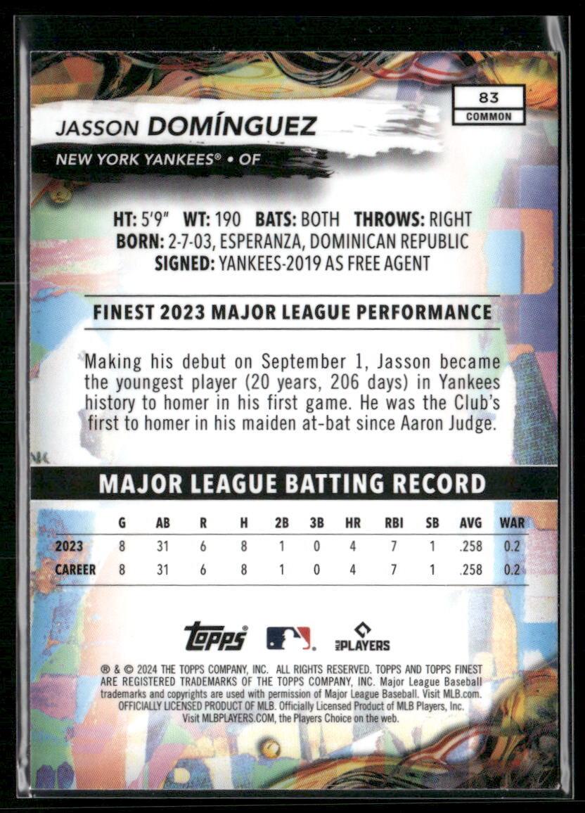 2024 Finest #83 Jasson Domínguez