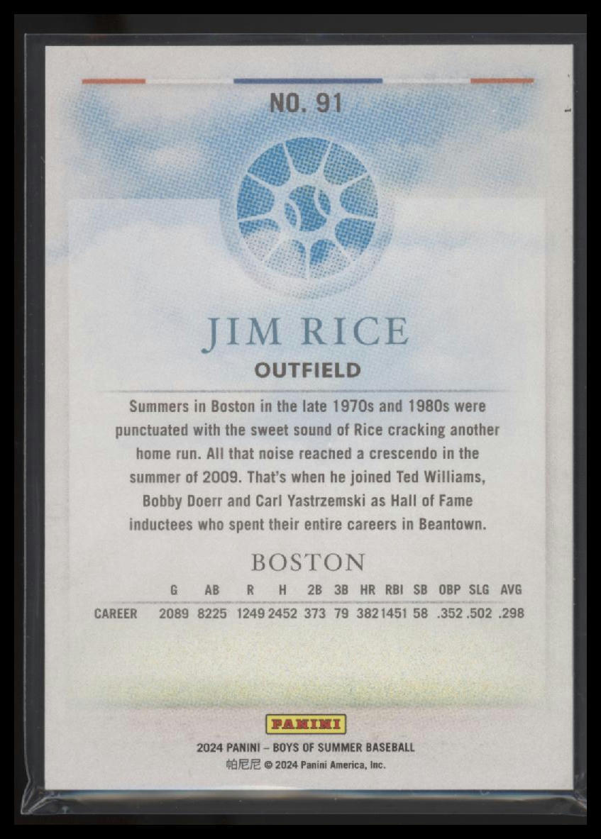 2024 Panini Boys of Summer #91 Jim Rice #/275