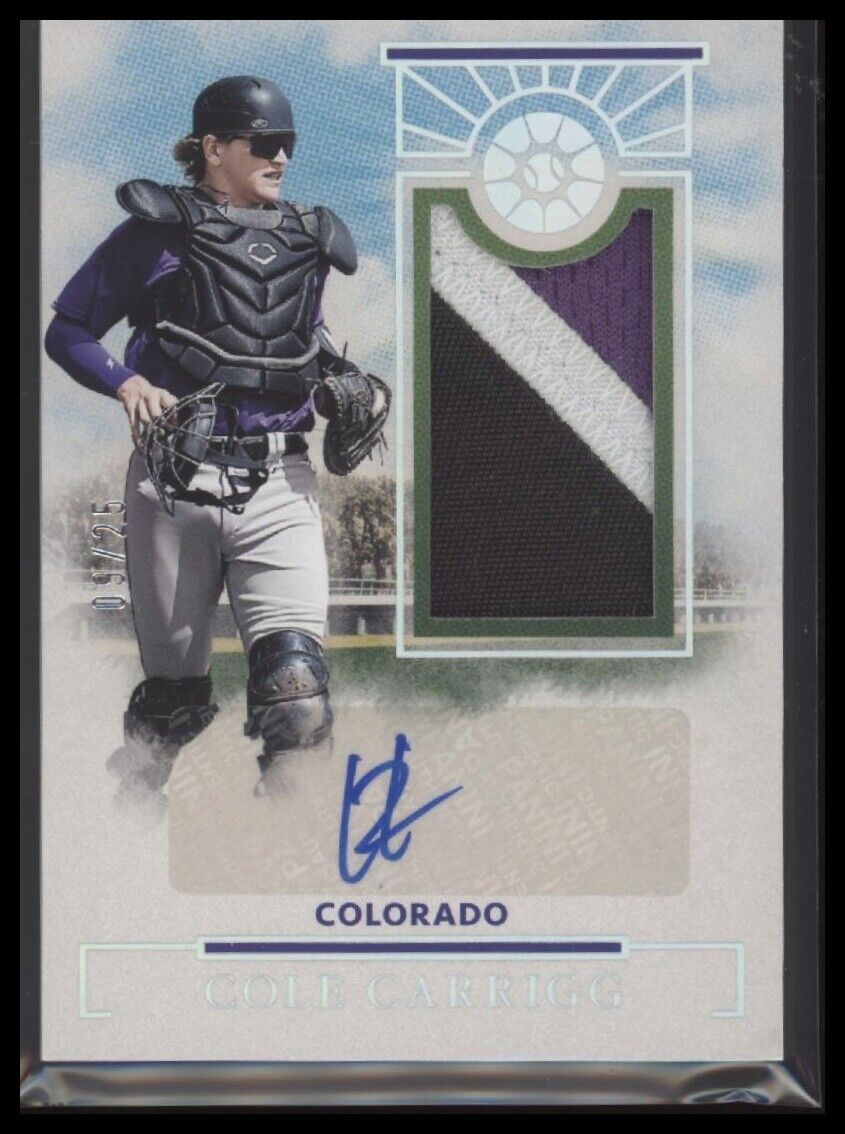 Panini Boys of Summer Cole Carrigg Prospect Material Signatures Holo Silver #/25