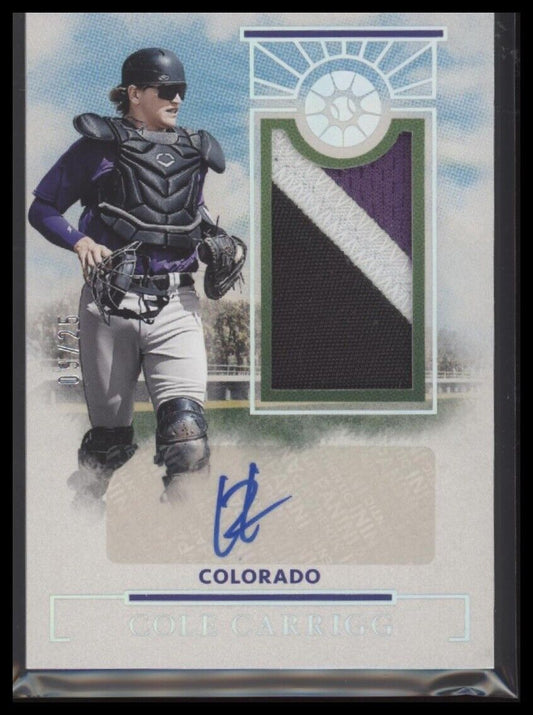Panini Boys of Summer Cole Carrigg Prospect Material Signatures Holo Silver #/25