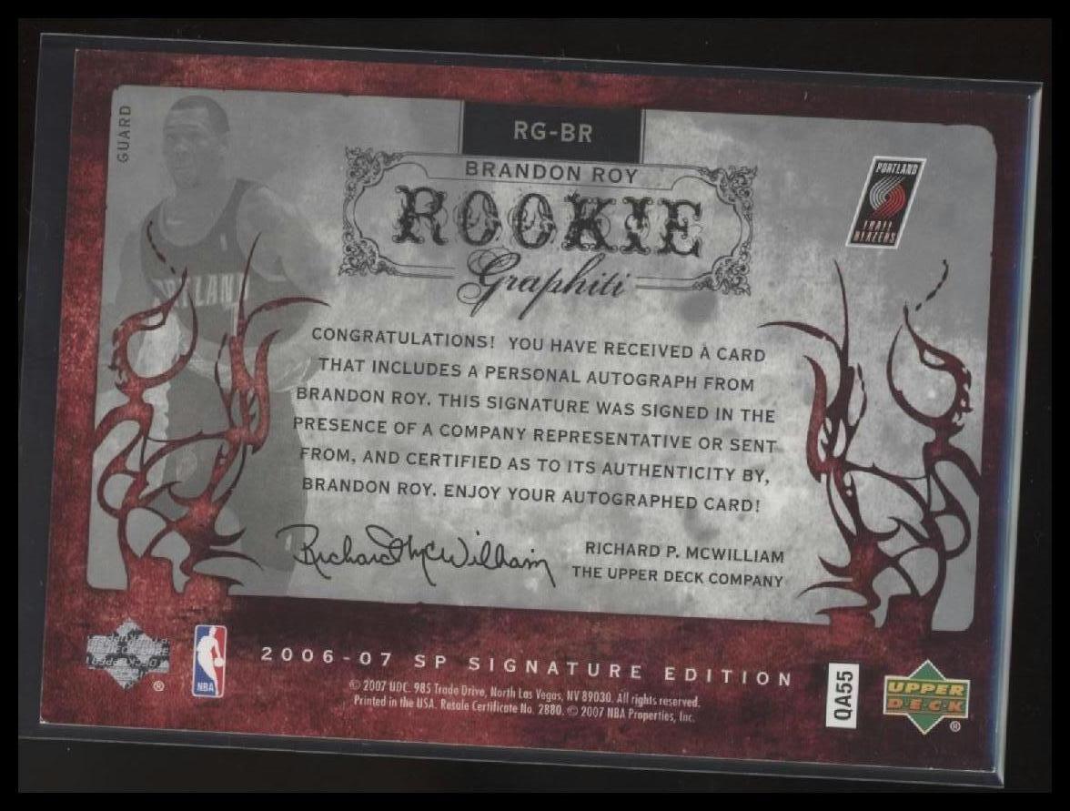 2006-07 SP Signature Edition #RG-BR Brandon Roy Rookie GRAPHiti #/50