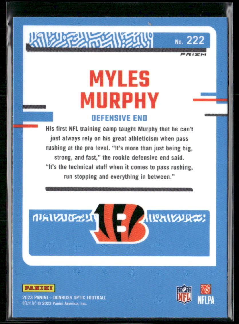 2023 Donruss Optic #222 Myles Murphy Red Mojo