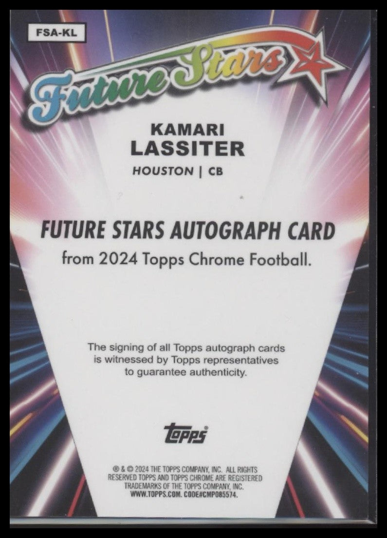 Kamari Lassiter 2024 Topps Chrome #FSA-KL Future Stars Autographs Refractor