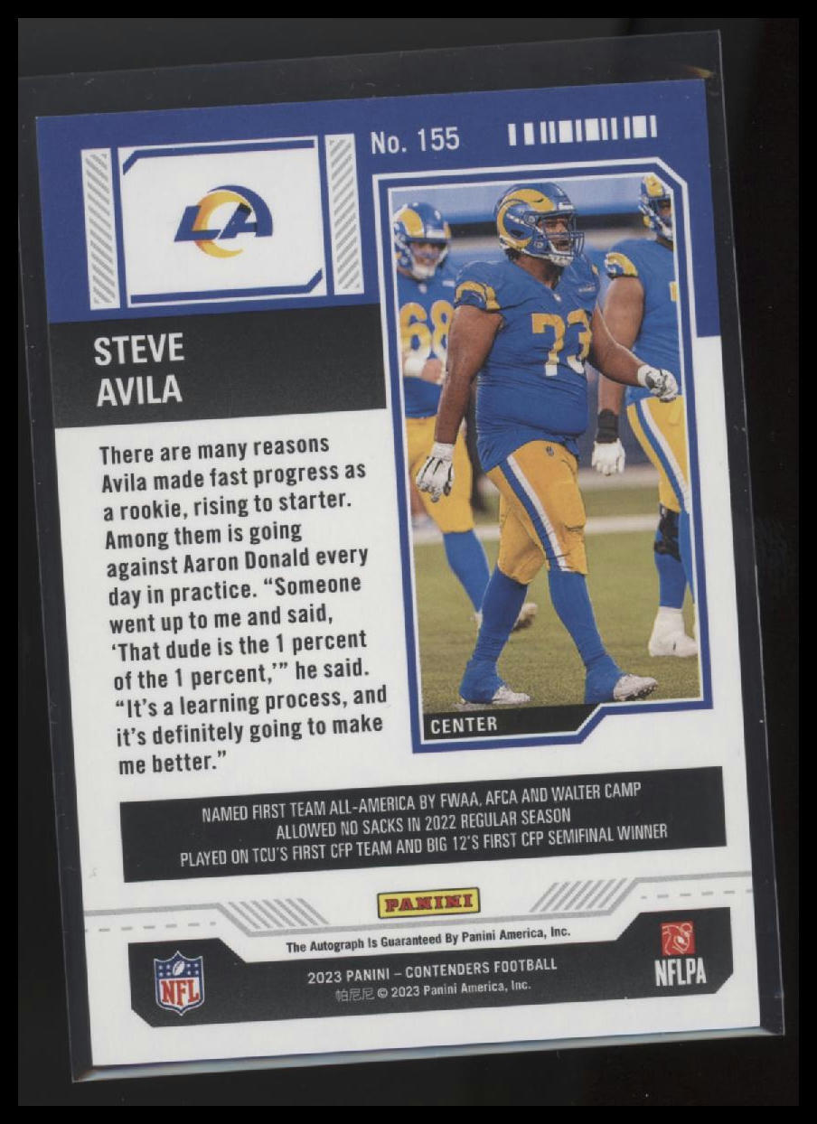 2023 Panini Contenders #155 Steve Avila