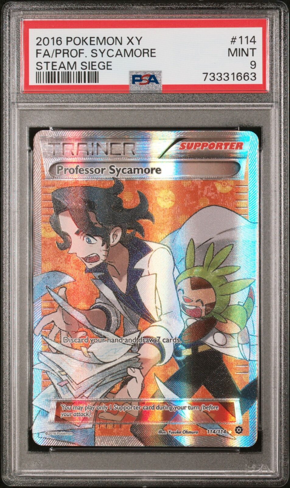 2016 Pokemon Xy Steam Siege #114 Fa/Prof. Sycamore Steam Siege PSA 9
