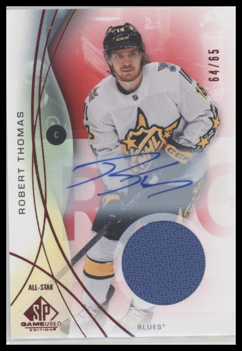 Robert Thomas 2022-23 SP Game Used #33 Red Jersey Auto #/65