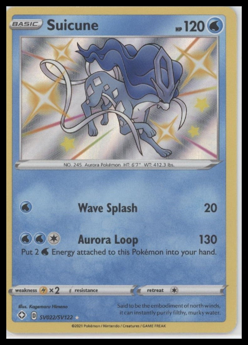 Suicune Shining Fates: Shiny Vault #SV022/SV122