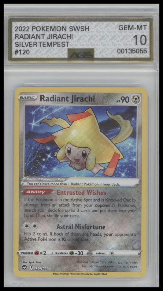 Radiant Jirachi SWSH12: Silver Tempest #120/195 AGS 10