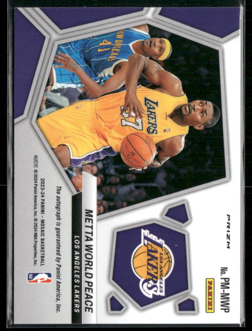 2022-23 Panini Mosaic #PM-MWP Metta World Peace Pictographs Mosaic Choice