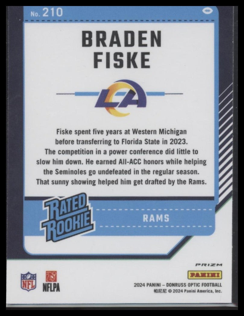 Braden Fiske 2024 Donruss Optic #210