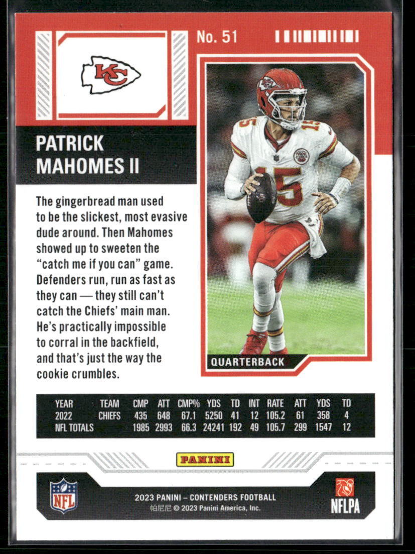 2023 Panini Contenders #51 Patrick Mahomes II MOJO