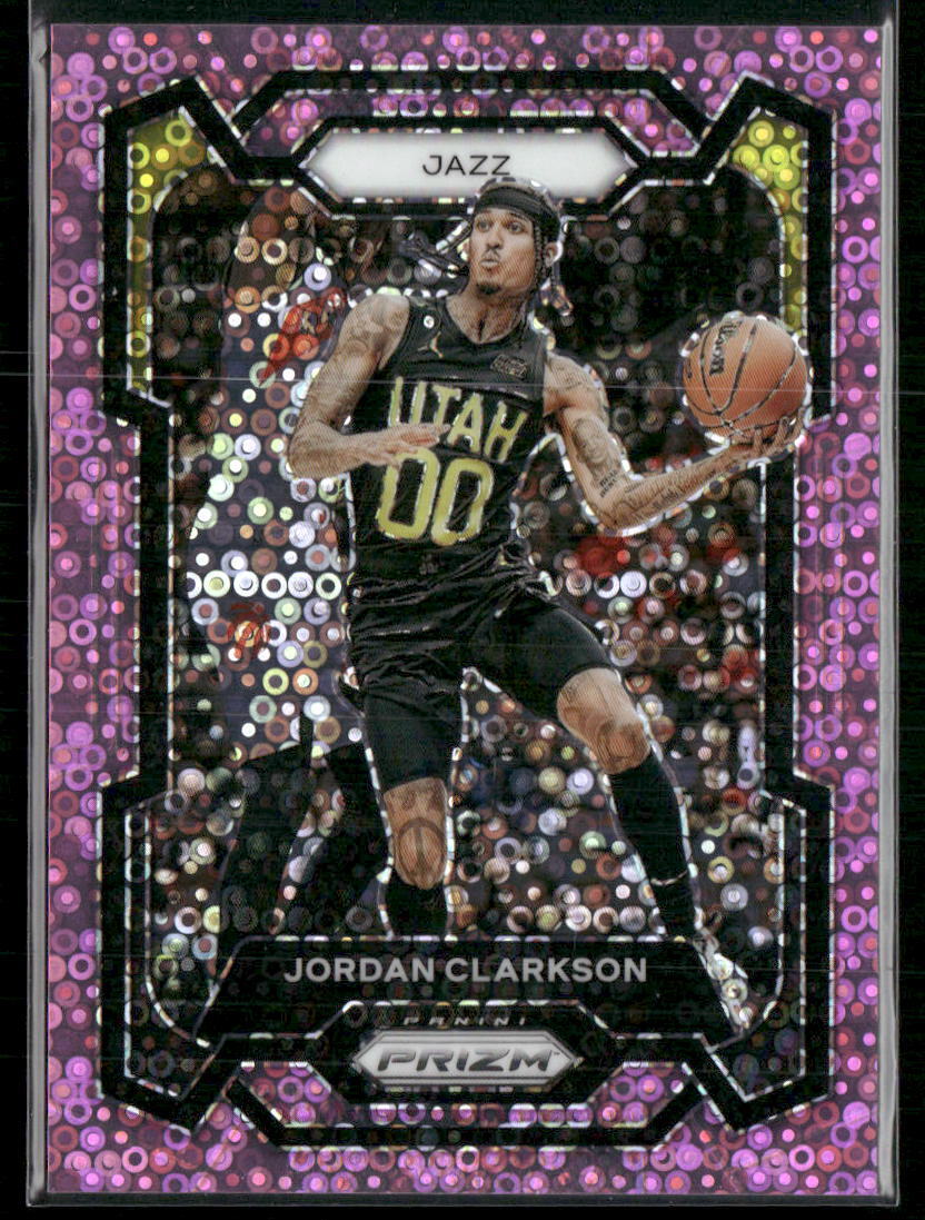 2023-24 Panini Prizm #65 Jordan Clarkson Prizms Fast Break Pink #/50