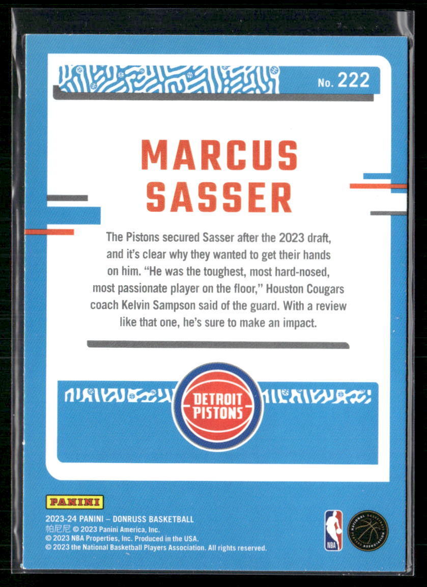 2023-24 Donruss #222 Marcus Sasser Choice